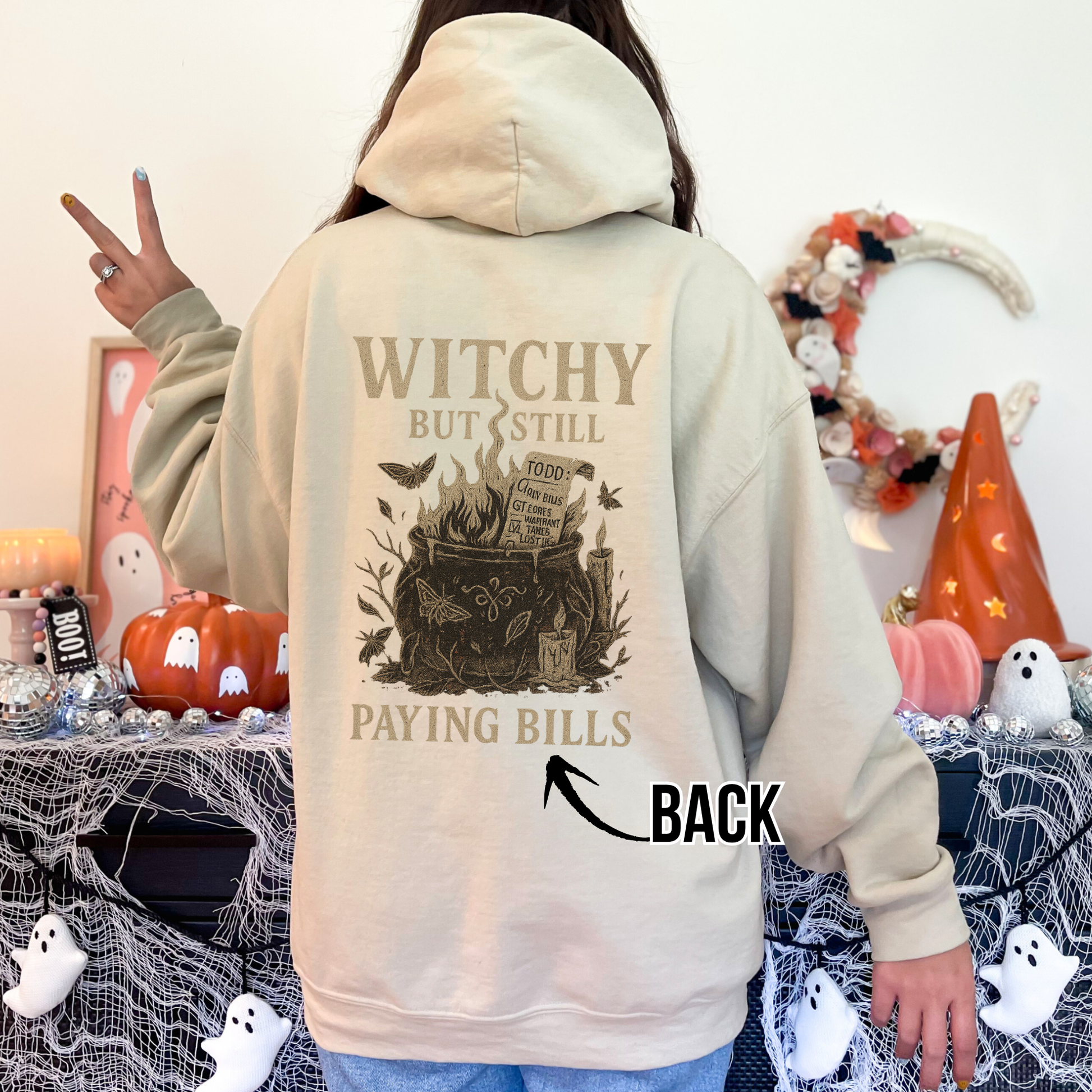 Feral Hoodie, Funny Witchcore Hoodie for Spooky Season | Sarcastic Halloween Sweatshirt with Dark Humor
