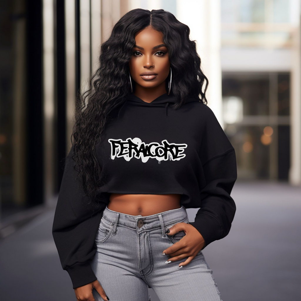 Feralcore Cropped Hoodie – Wild. Unbothered. Unapologetic.