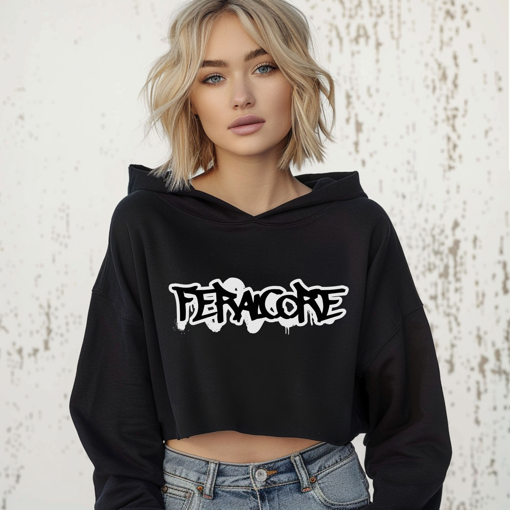 Feralcore Cropped Hoodie – Wild. Unbothered. Unapologetic.