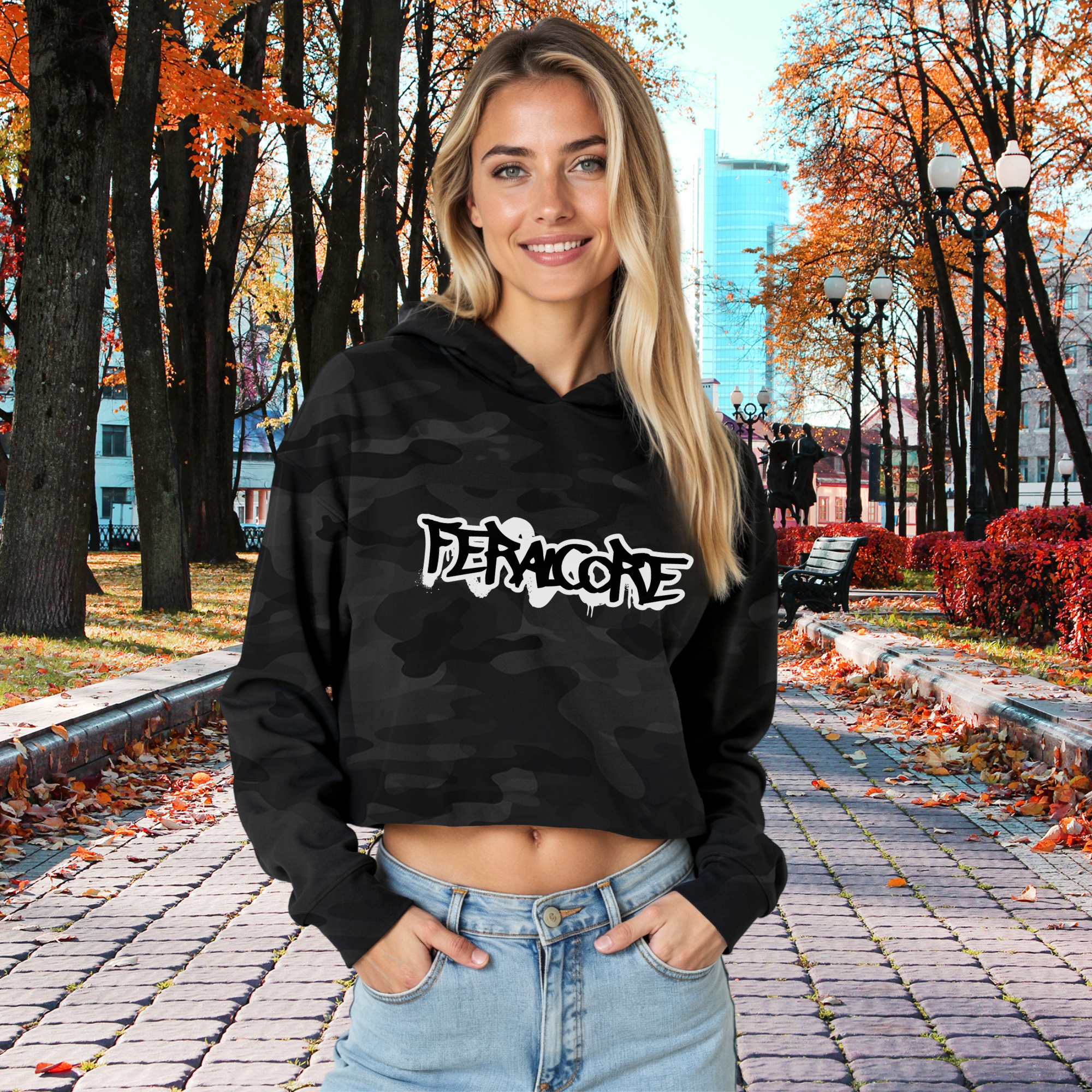 Feralcore Cropped Hoodie