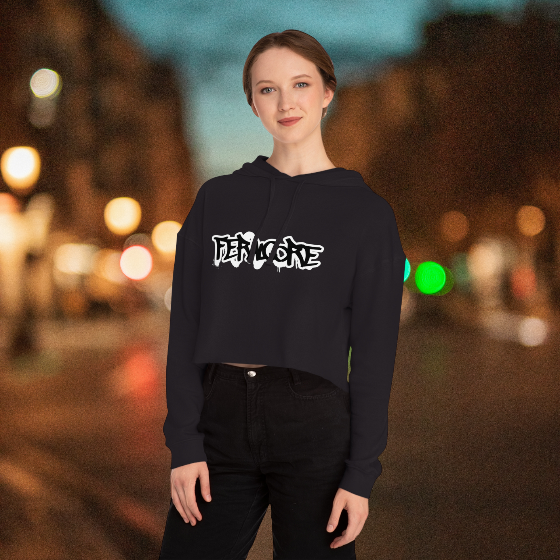 Feralcore Cropped Hoodie – Wild. Unbothered. Unapologetic.