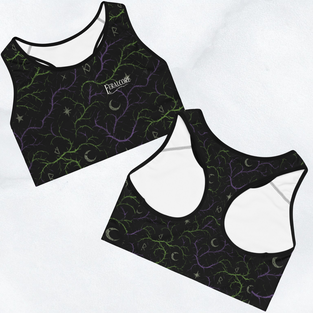 Feralcore Limited Edition Thornveil Sports Bra – Wild. Rare. Untamed