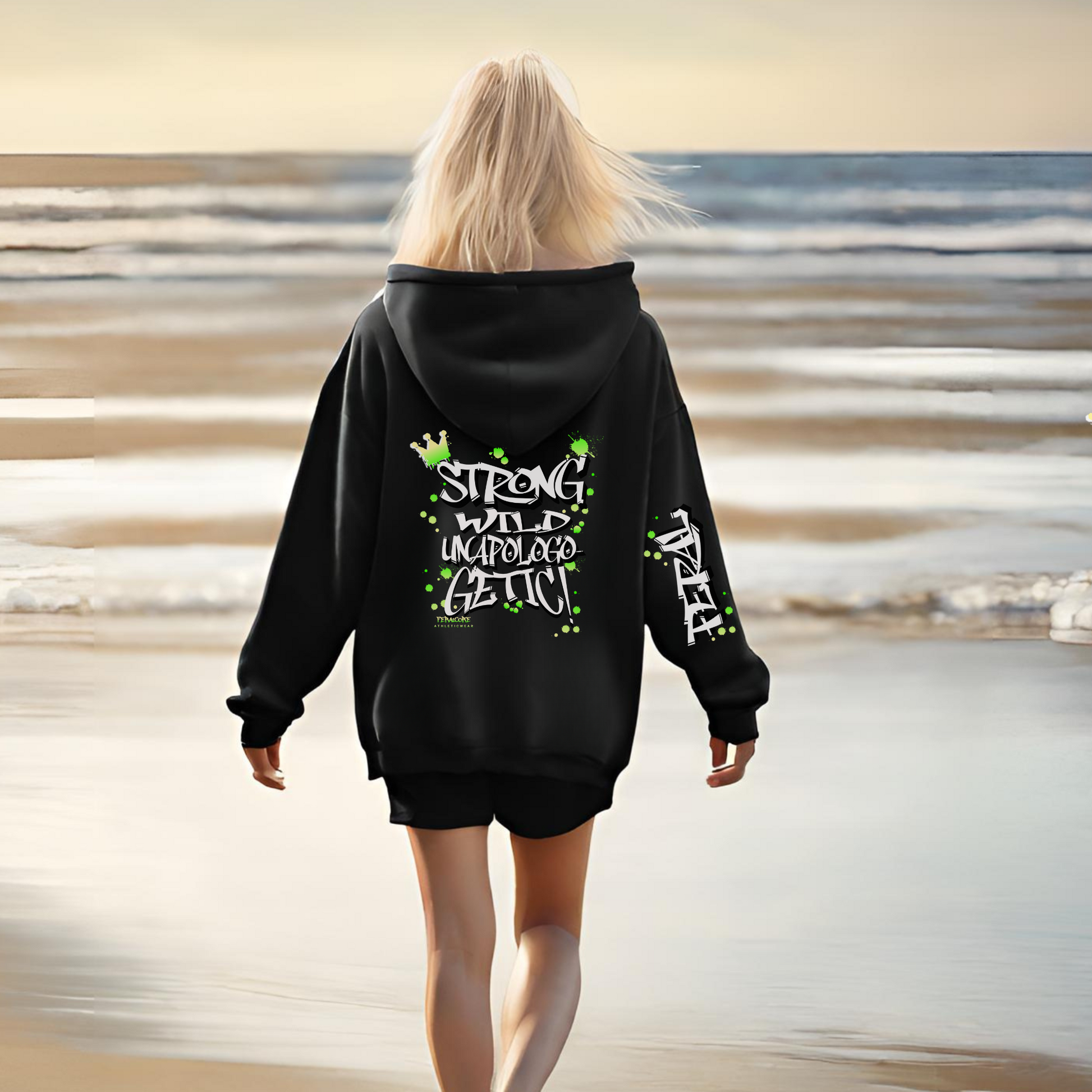 Feralcore “Strong. Wild. Unapologetic.” Hoodie – Power in Every Thread