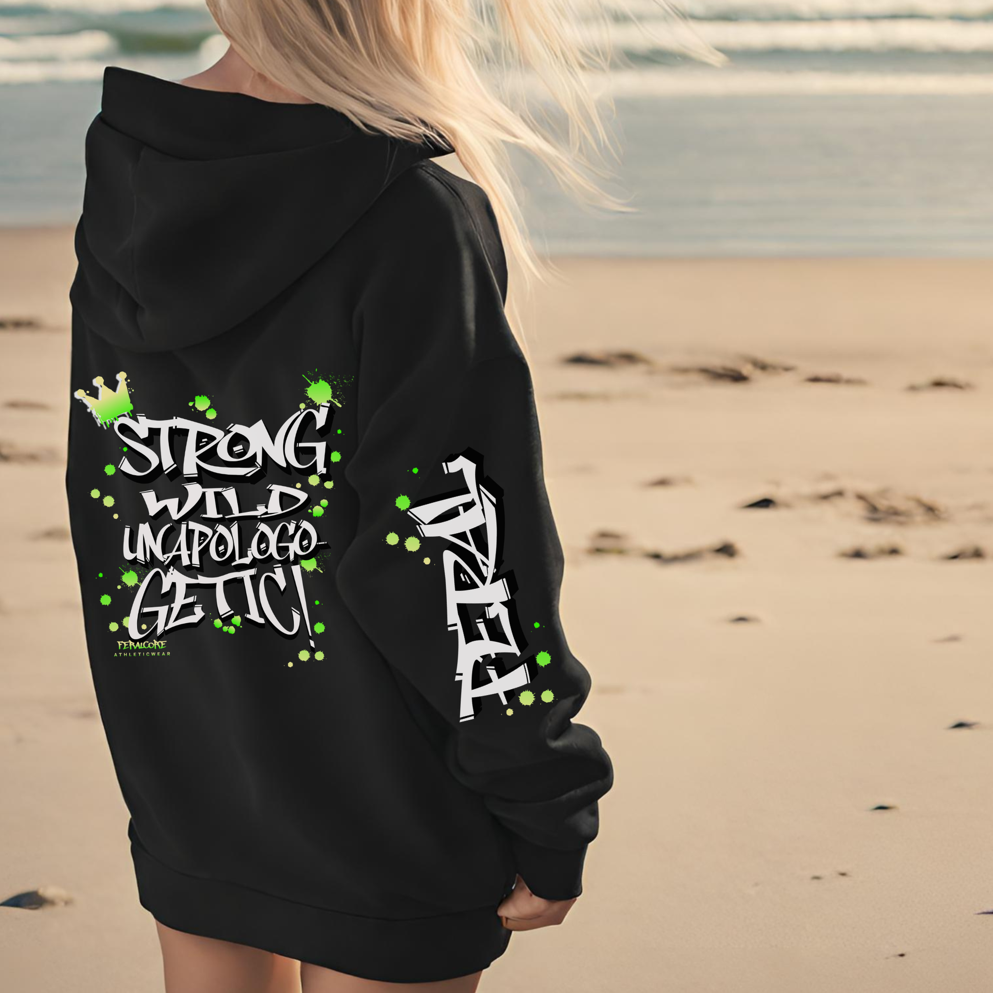 Feralcore “Strong. Wild. Unapologetic.” Hoodie – Power in Every Thread