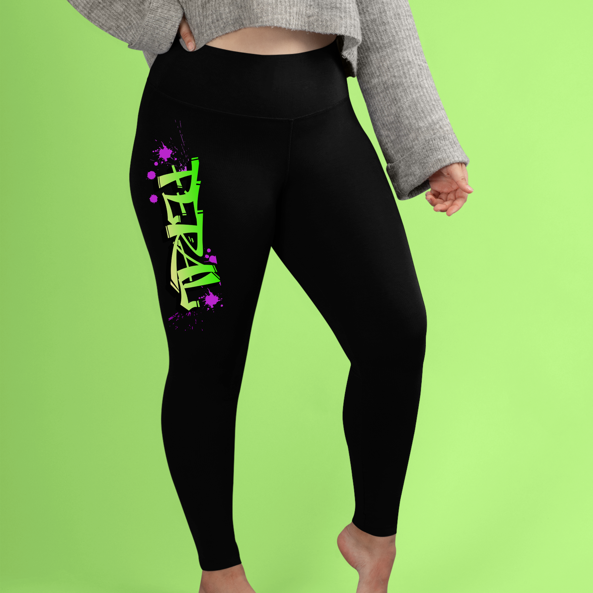 Feralcore Plus Size High-Waisted Leggings – Strong. Wild. Unapologetic.