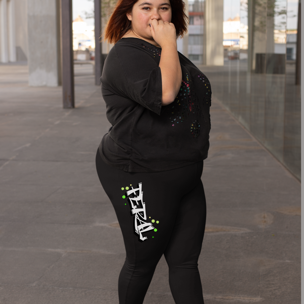 Feralcore Plus Size High-Waisted Leggings – Strong. Wild. Unapologetic.