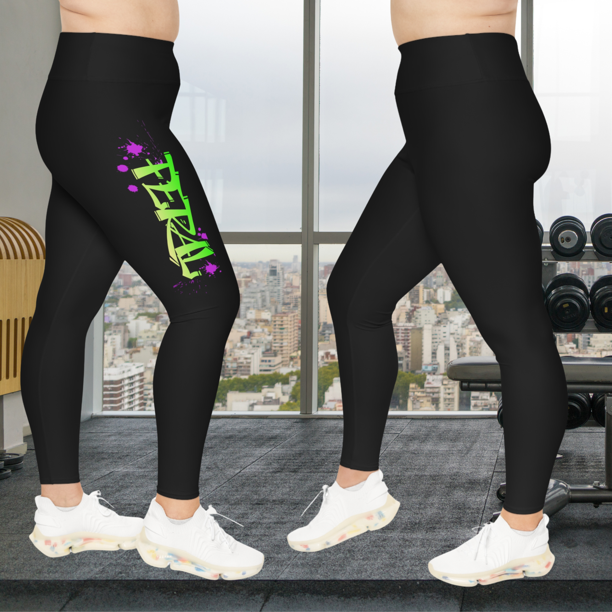 Feralcore Plus Size High-Waisted Leggings – Strong. Wild. Unapologetic.