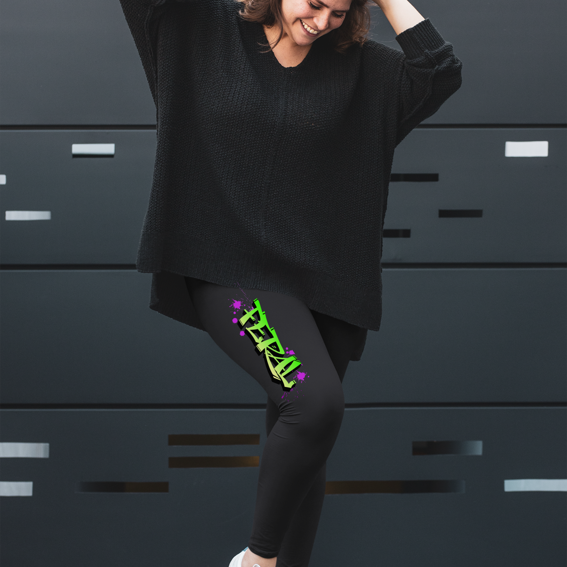 Feralcore Plus Size High-Waisted Leggings – Strong. Wild. Unapologetic.