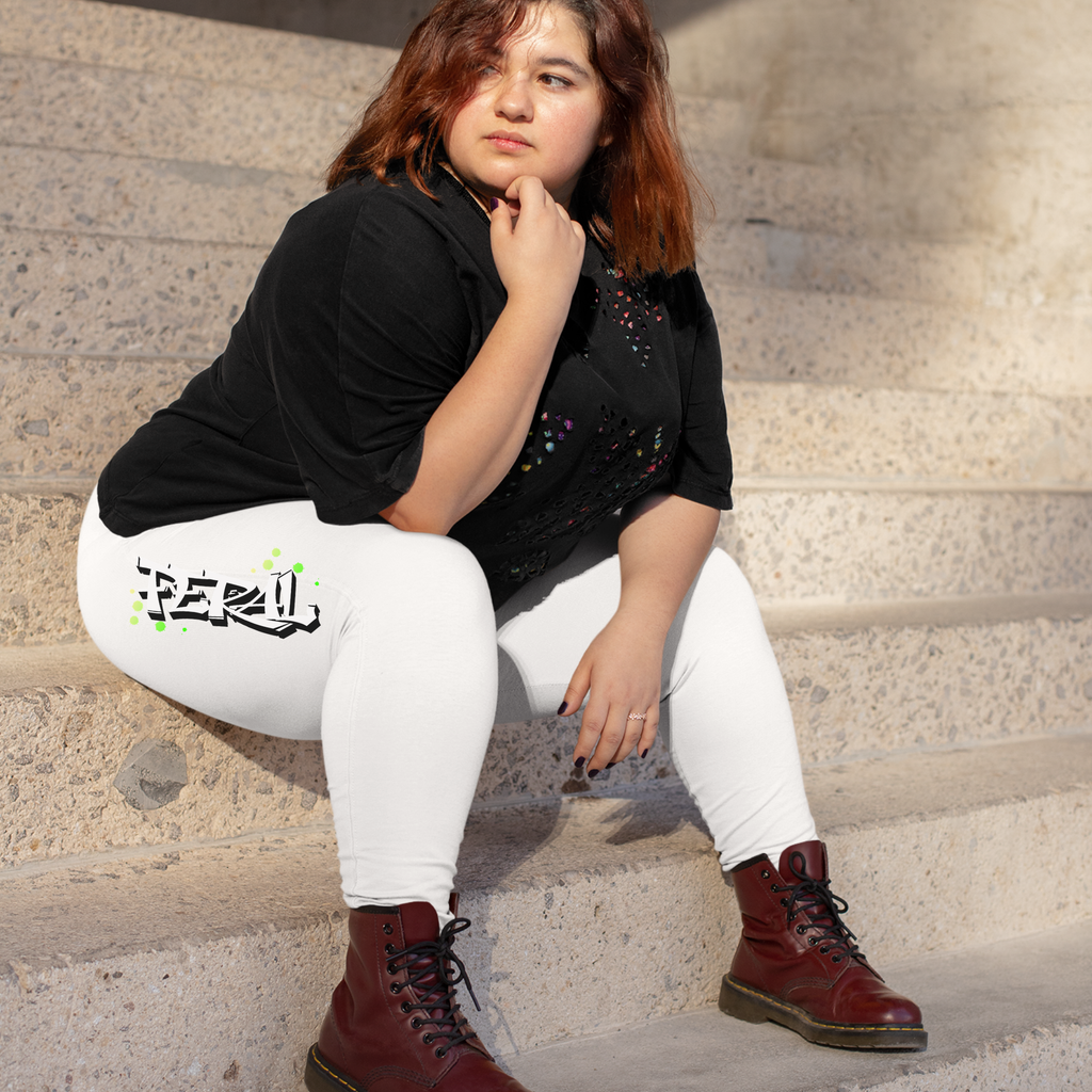 Feralcore Plus Size High-Waisted Leggings – Strong. Wild. Unapologetic.