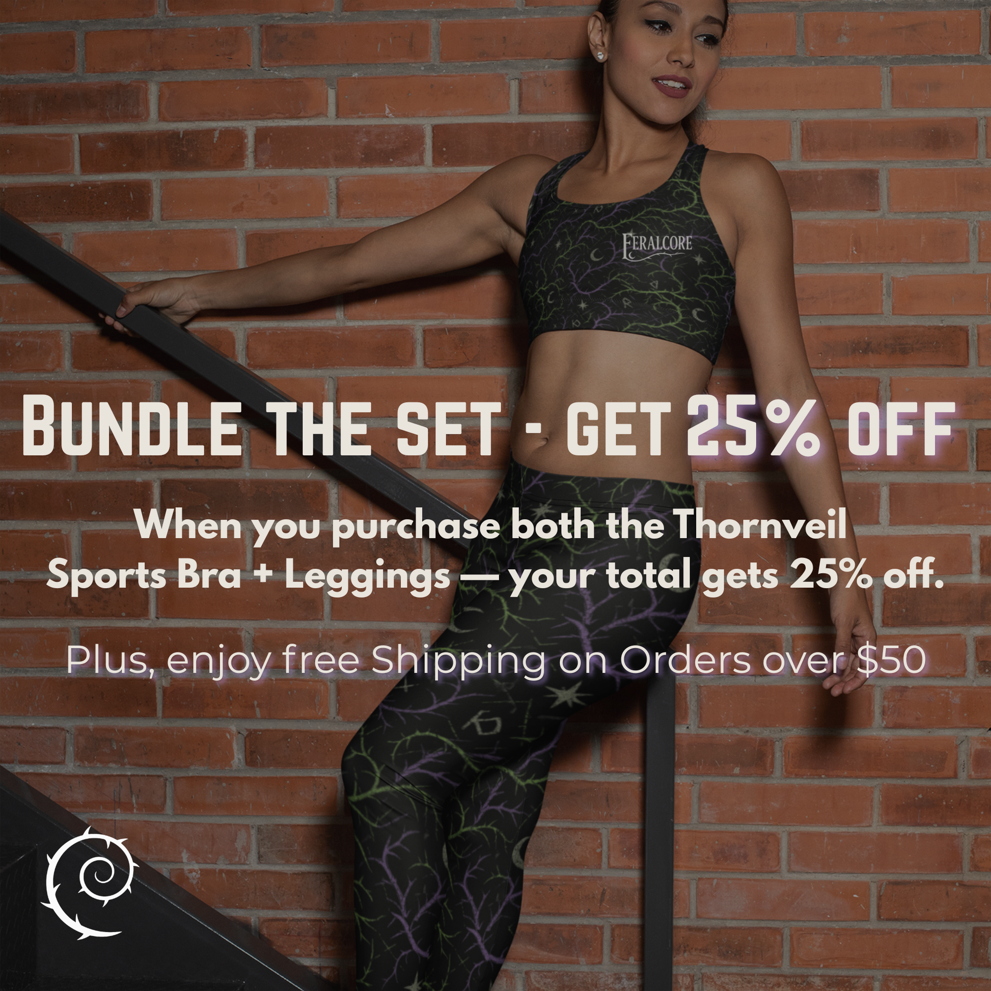 Feralcore Limited Edition Thornveil Sports Bra – Wild. Rare. Untamed