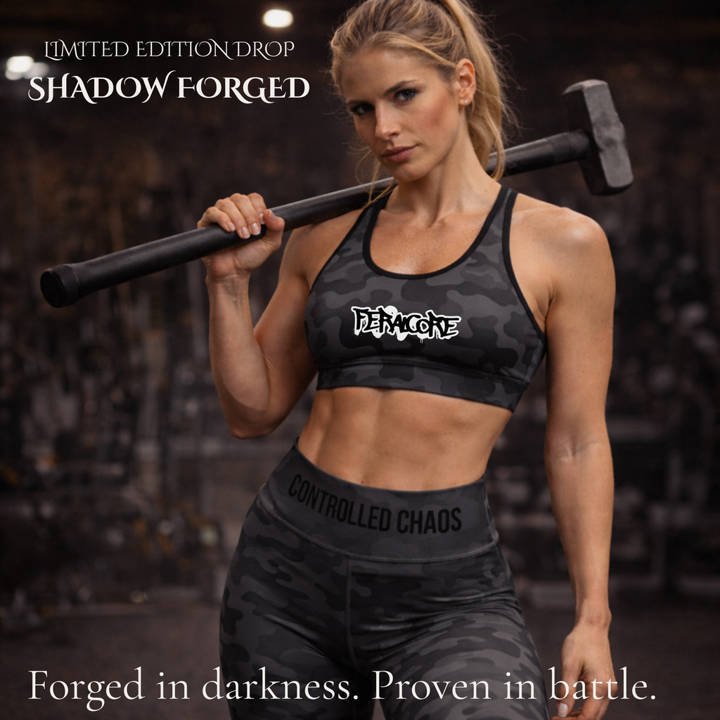 Feralcore Shadow Forged High-Waisted Camo Leggings