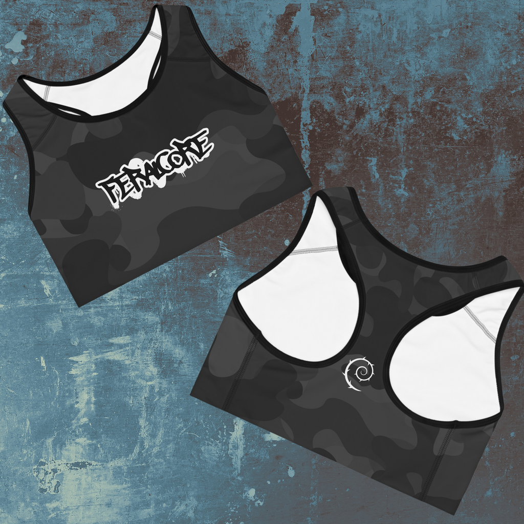 Feralcore Shadow Forged High-Waisted Camo Leggings