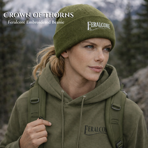 Crown of Thorns – Embroidered Feralcore Beanie