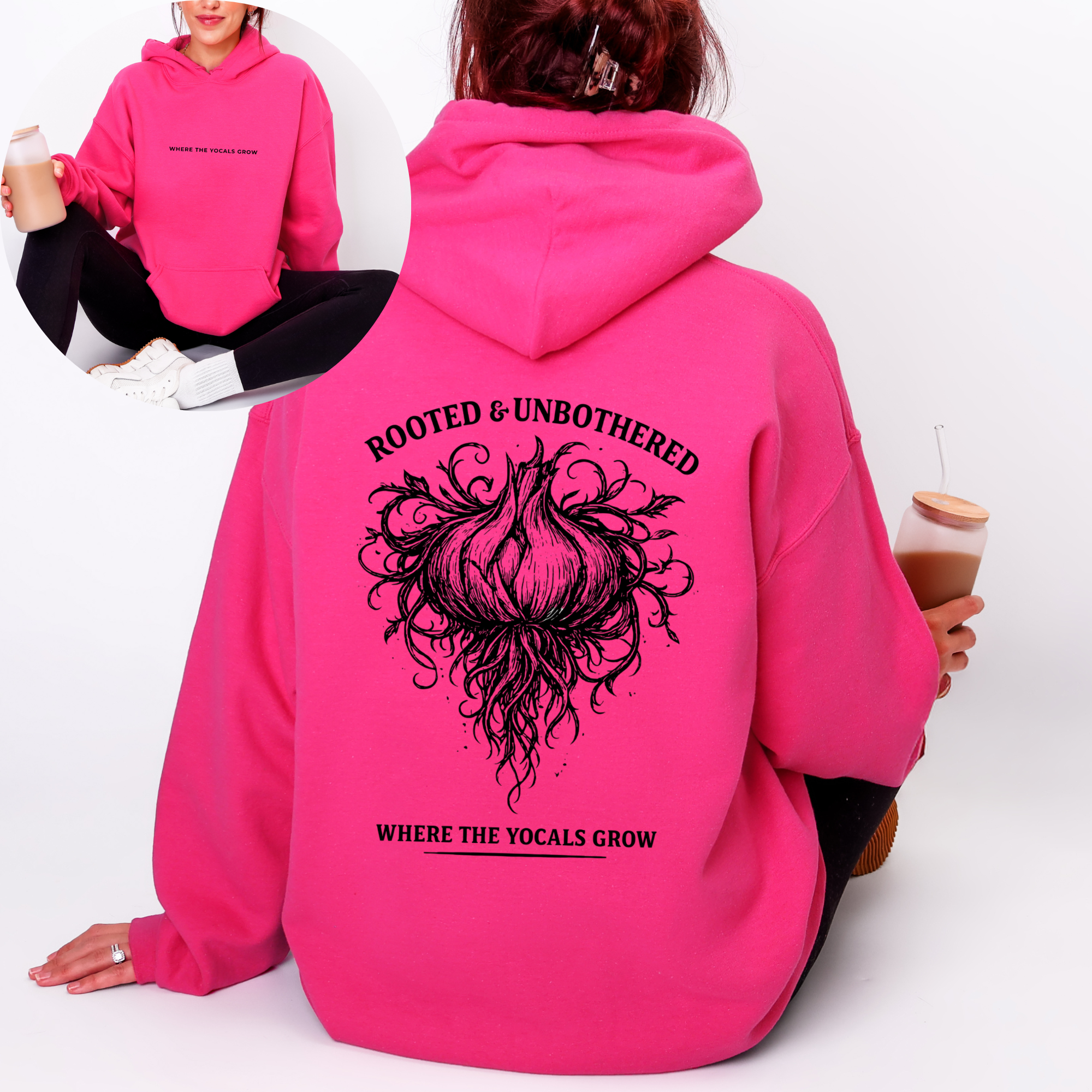 Rooted & Unbothered Hoodie – Where the YoCals Grow | Urban Gardening Apparel
