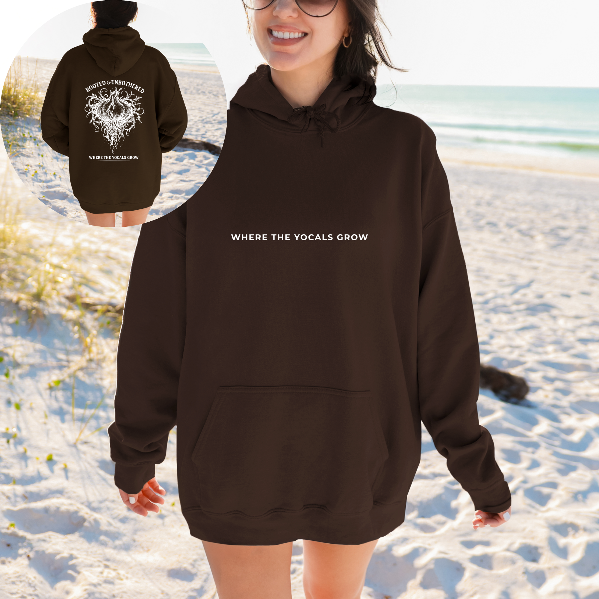 Rooted & Unbothered Hoodie – Where the YoCals Grow | Urban Gardening Apparel