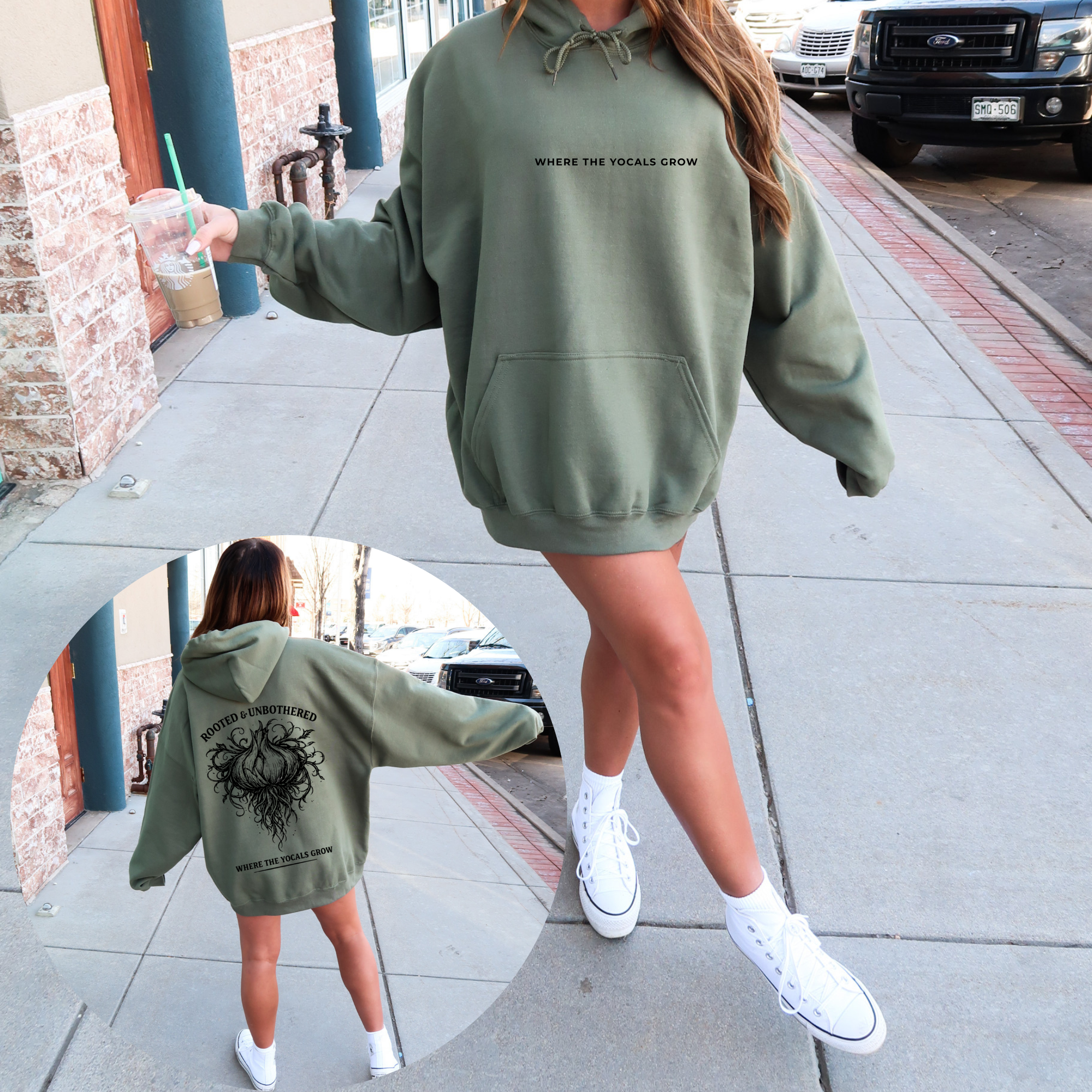 Rooted & Unbothered Hoodie – Where the YoCals Grow | Urban Gardening Apparel