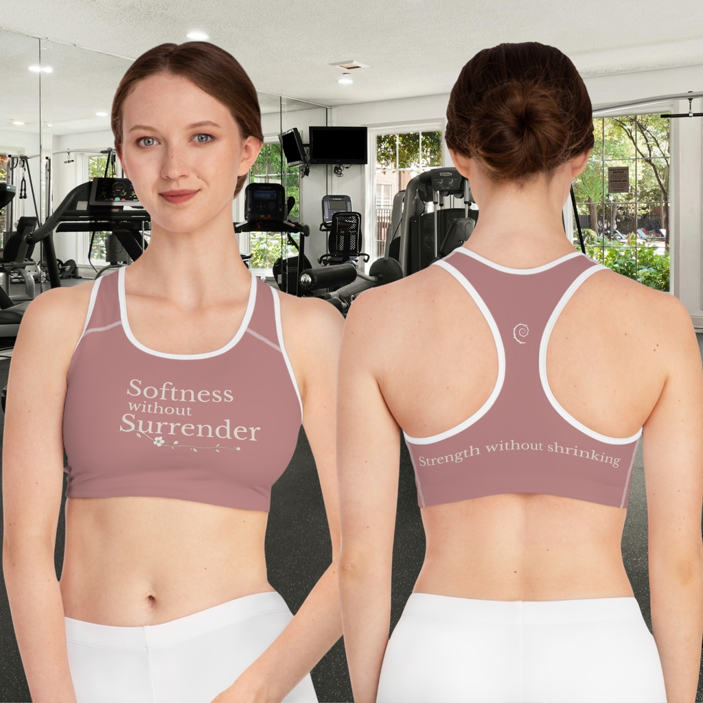Steady Bloom Sports Bra — Rose Compression Bra