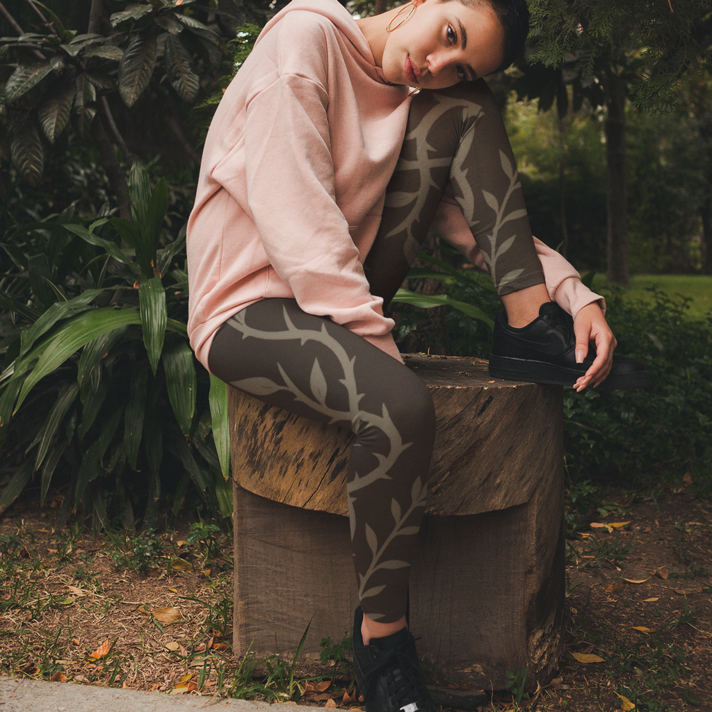 Rooted Set - Feralcore Casual Leggings , Color Olive