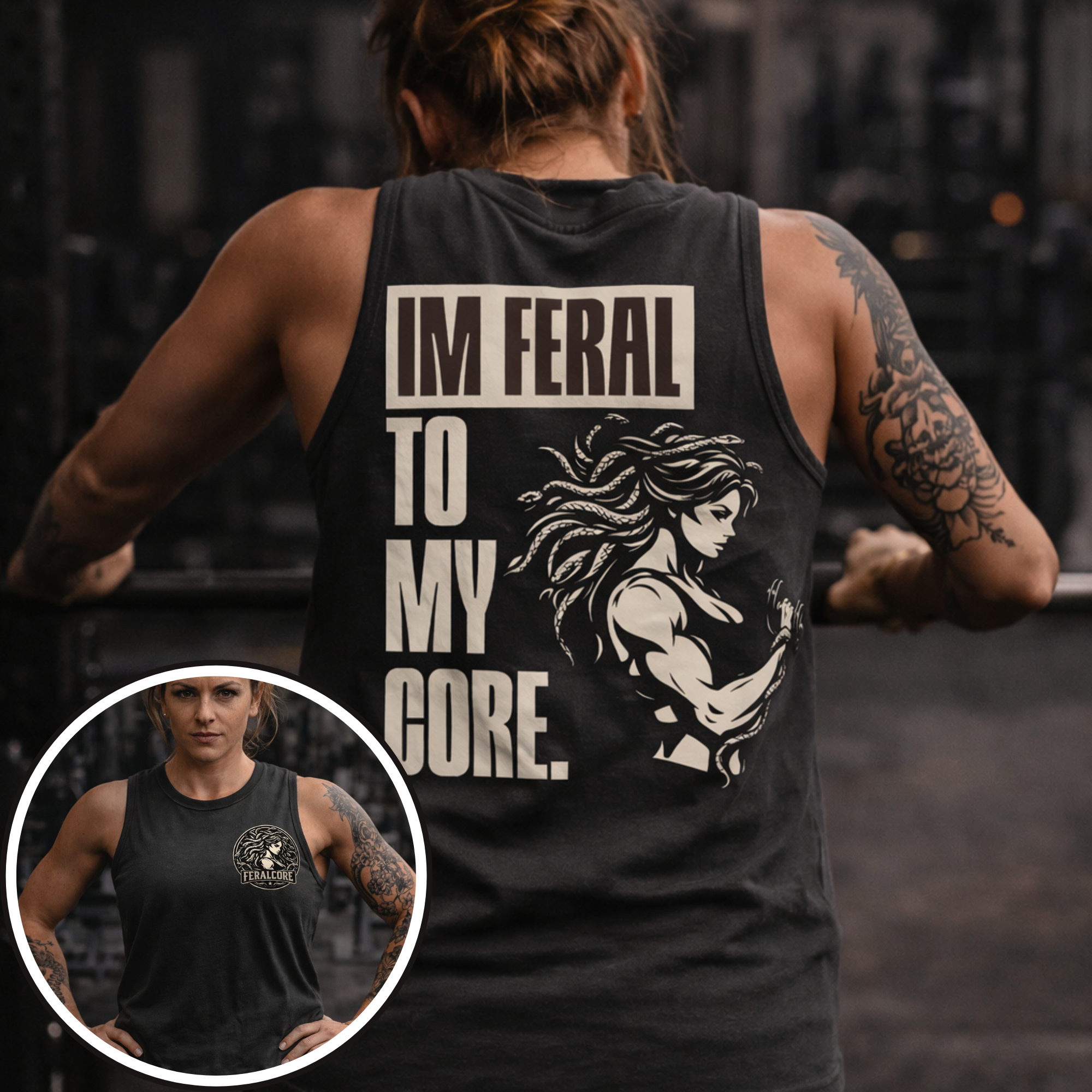 Medusa Muscle Tank | Feralcore Women’s Training Top
