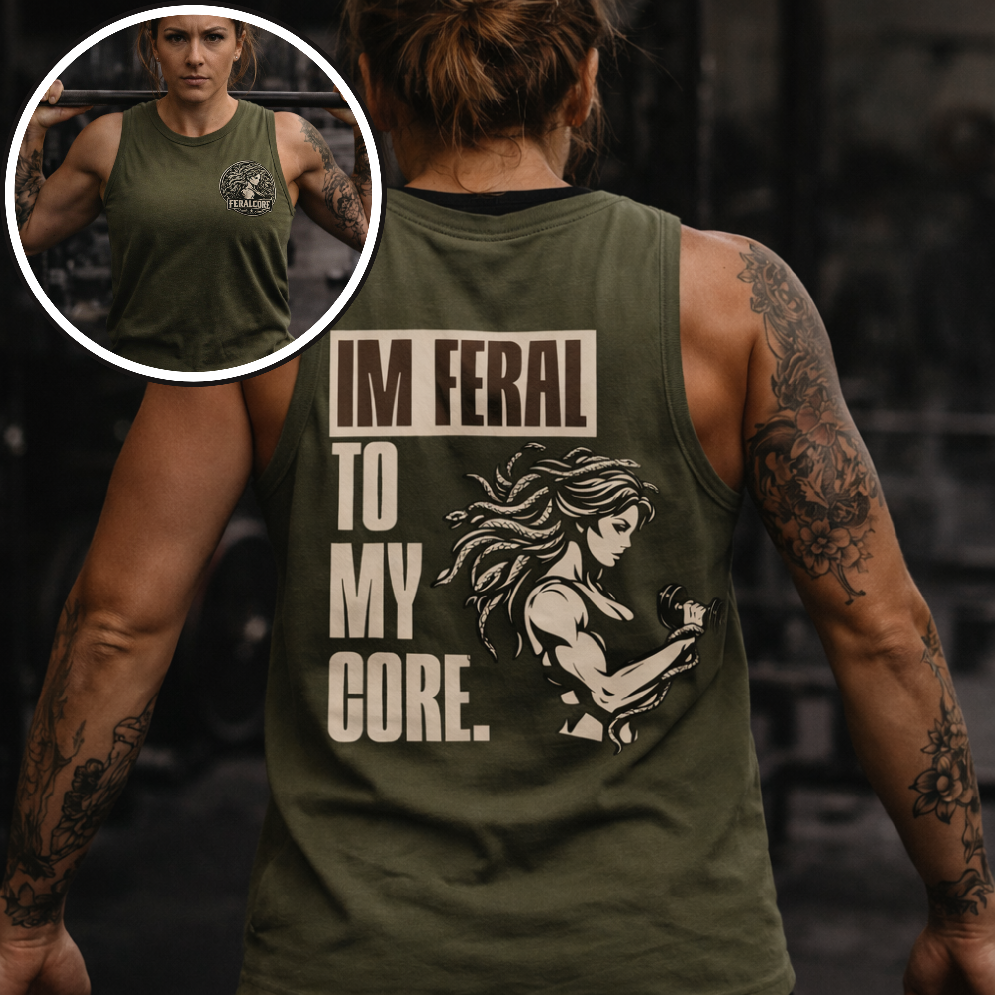 Medusa Muscle Tank | Feralcore Women’s Training Top