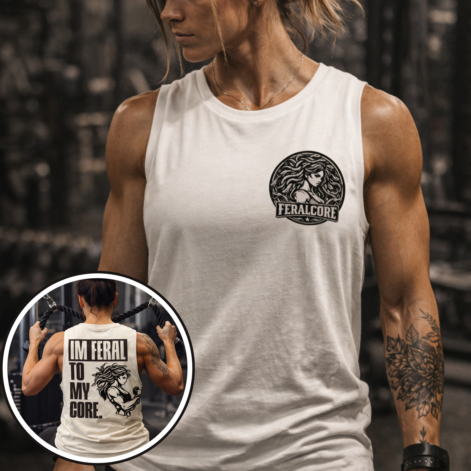 Medusa Muscle Tank | Feralcore Women’s Training Top