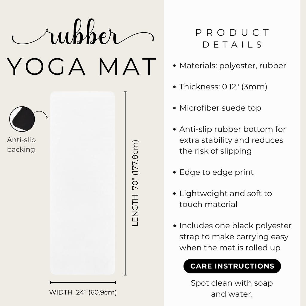 Olive Non-Slip Yoga Mat – Rubber Exercise & Workout Mat with Strap | Feralcore Medusa Collection