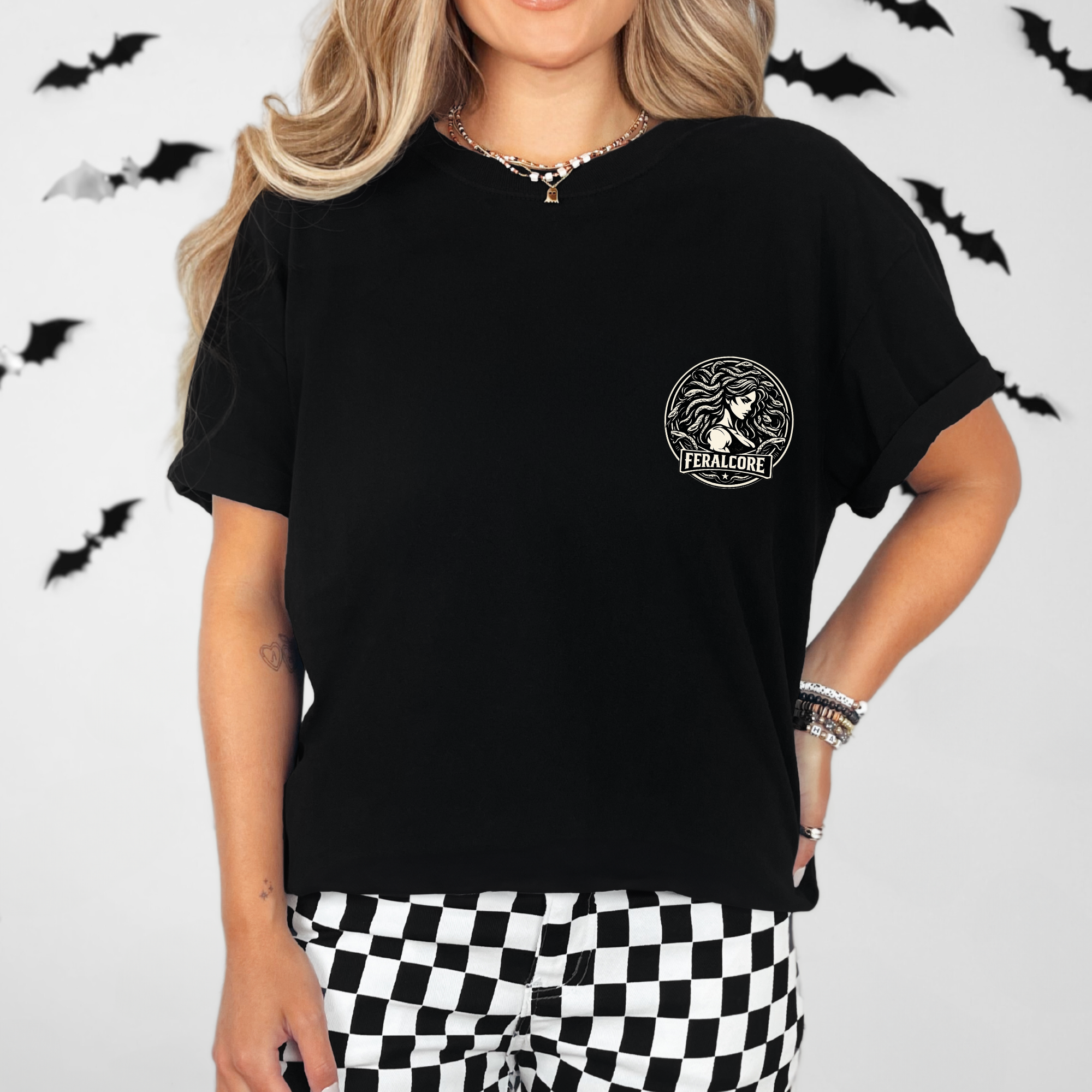 Feralcore Medusa Gym Shirt, I Am Feral To My Core Tee, Comfort Colors Oversized Shirt, Women Fitness Shirt, Strength Graphic Tee