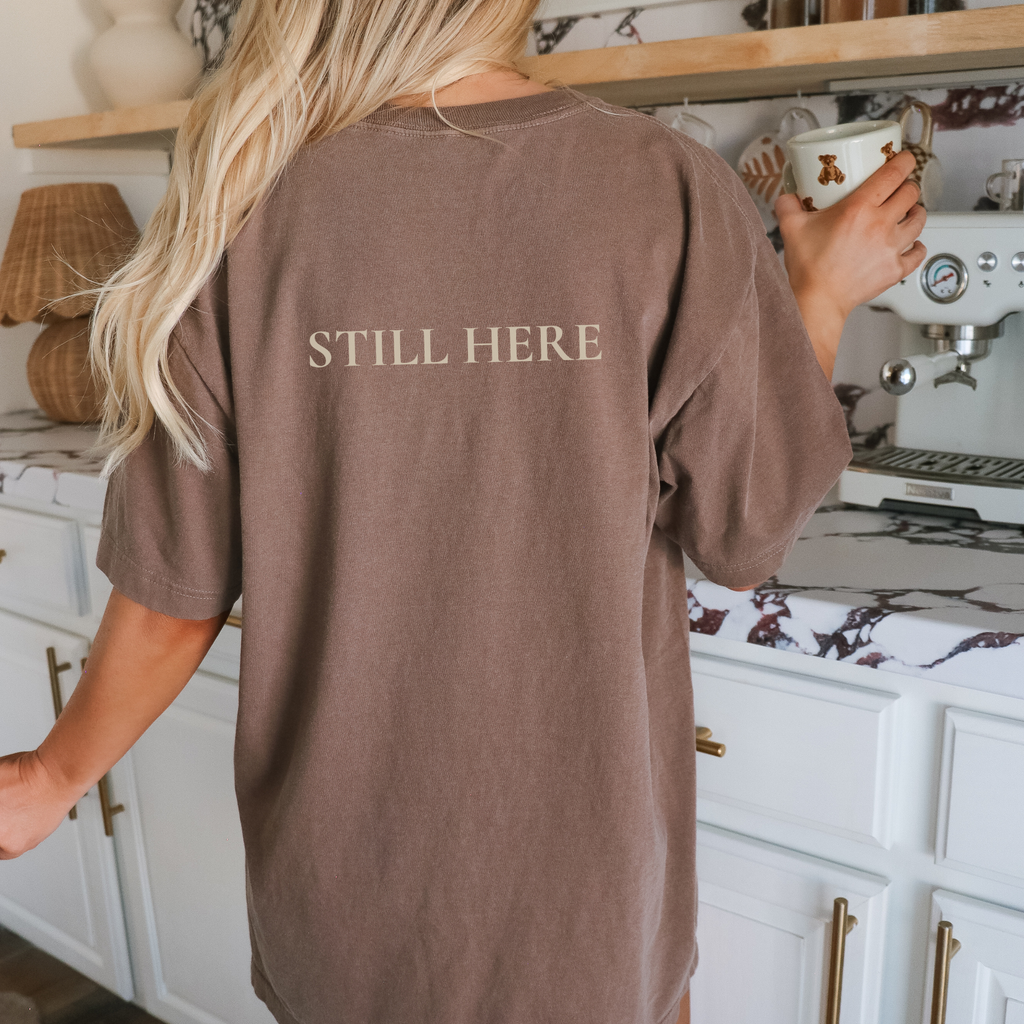 Still Here Oversized Tee | Minimal Athletic Streetwear Shirt