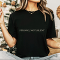 Strong, Not Silent Oversized Tee | Athletic Streetwear Shirt