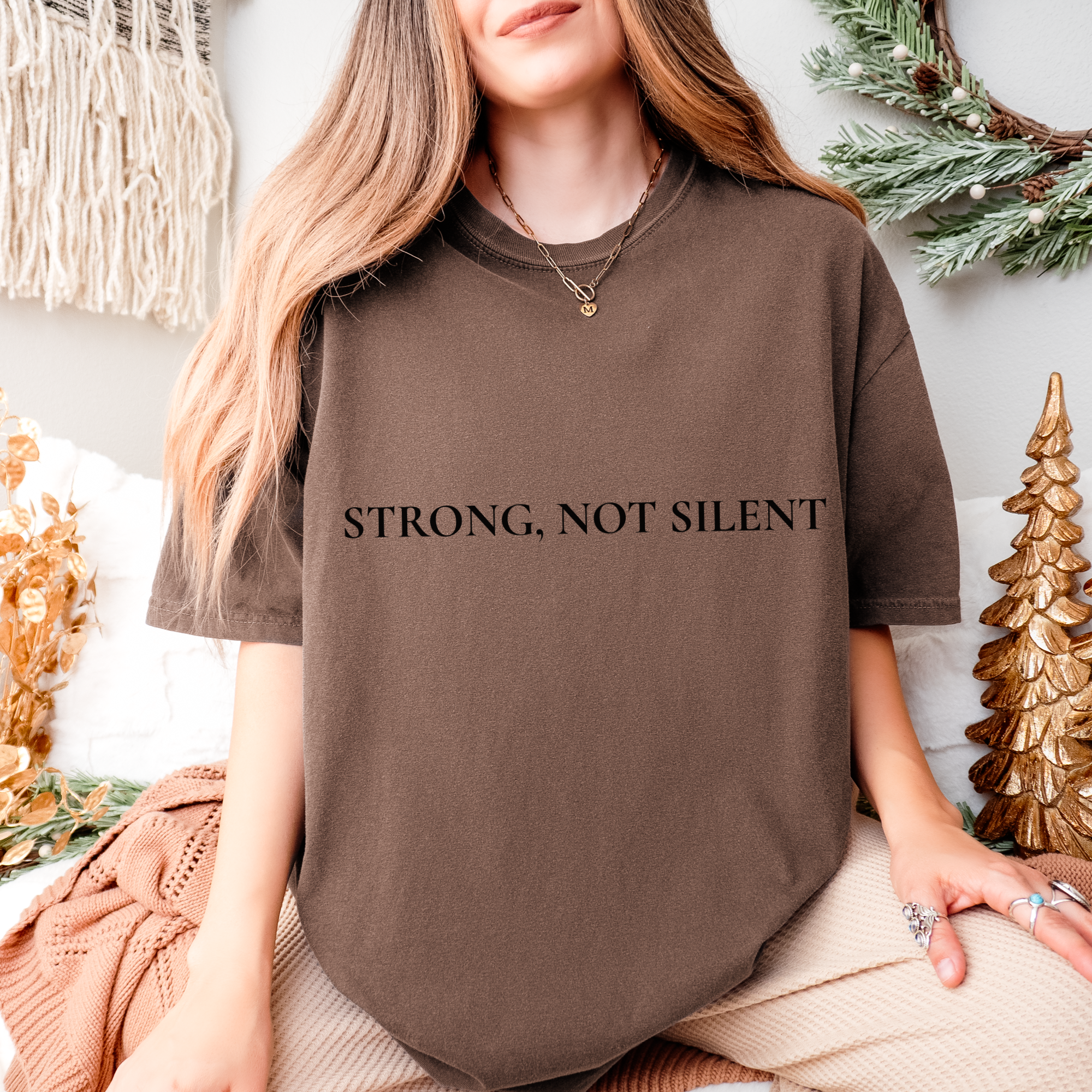 Strong, Not Silent Oversized Tee | Athletic Streetwear Shirt