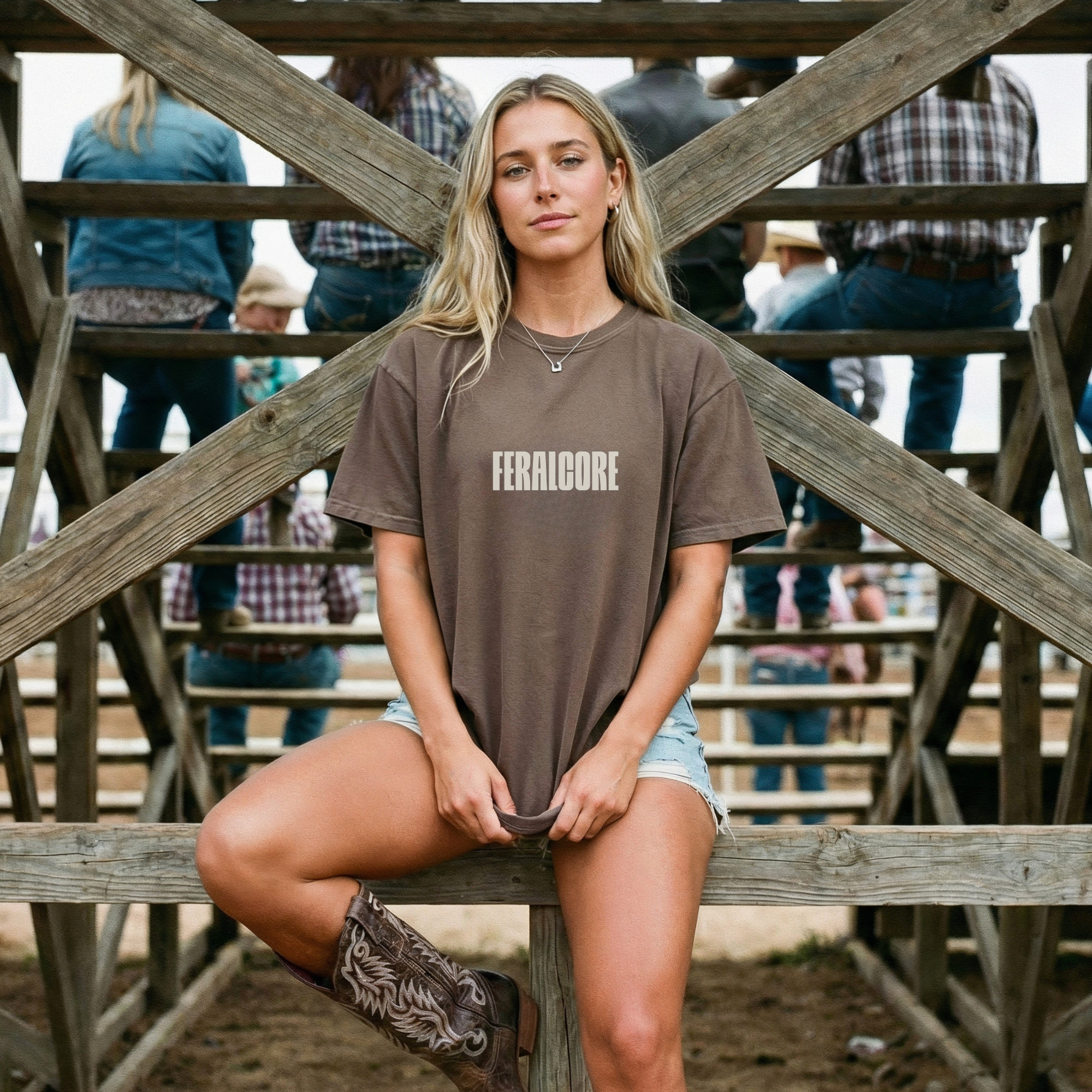 Feralcore Oversized Gym Tee | Feral To My Core Athletic Shirt