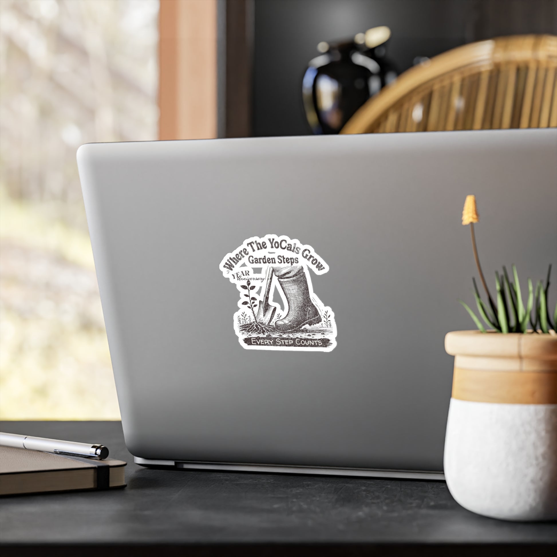 Vinyl Decal - Where The YoCals Grow 3rd Anniversary 'Garden Steps, Every Step Counts'
