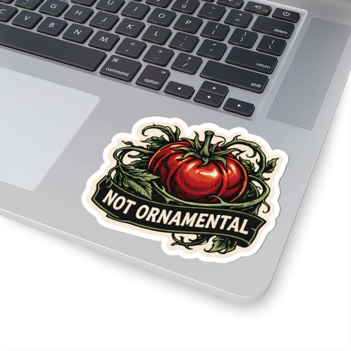 Not Ornamental Tomato Sticker — Vintage Garden Produce Kiss-Cut Sticker