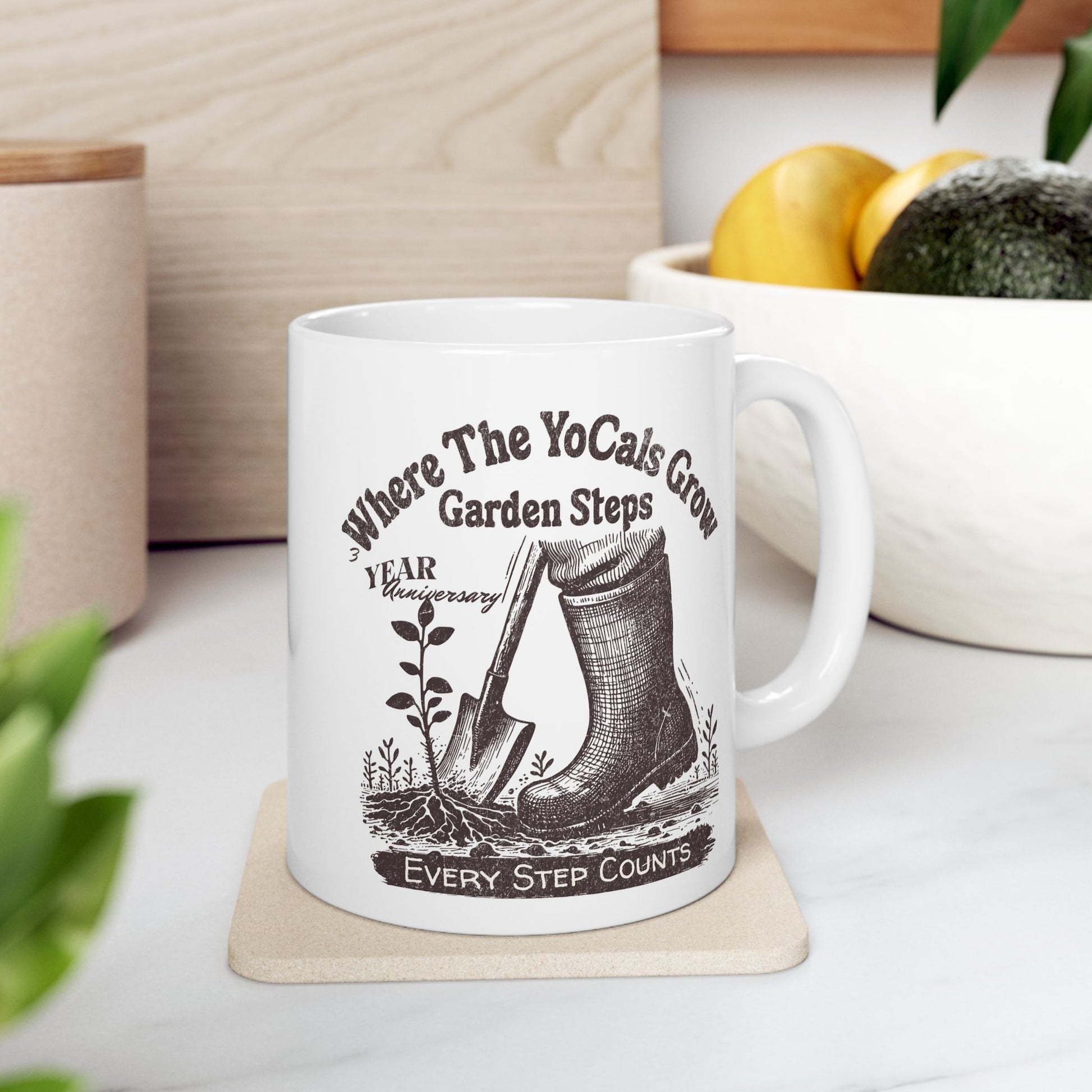 Where the YoCals Grow 3rd Year Anniversary Mug