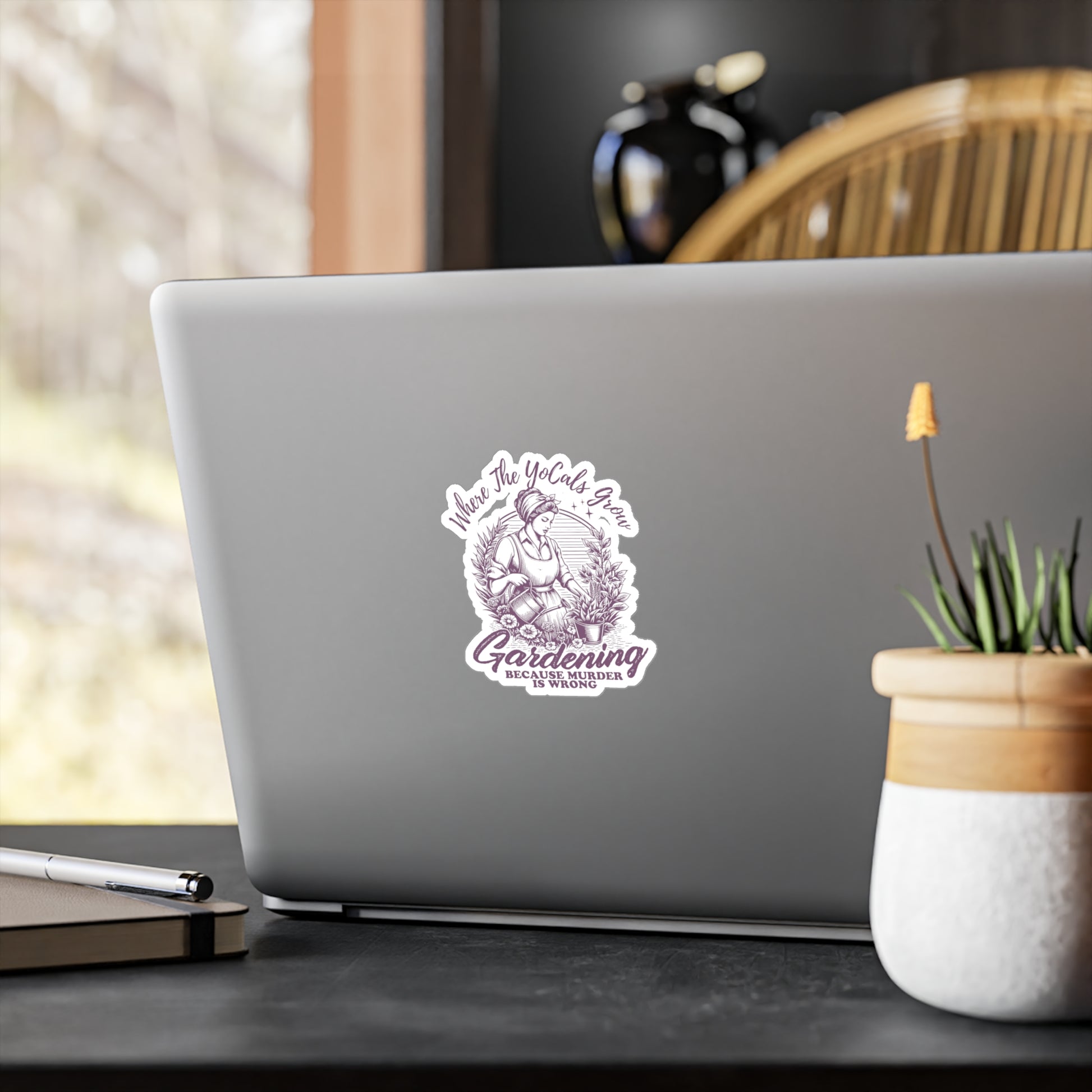 Vinyl Decal Sticker - Where the YoCals Grow Garden Humor Tee