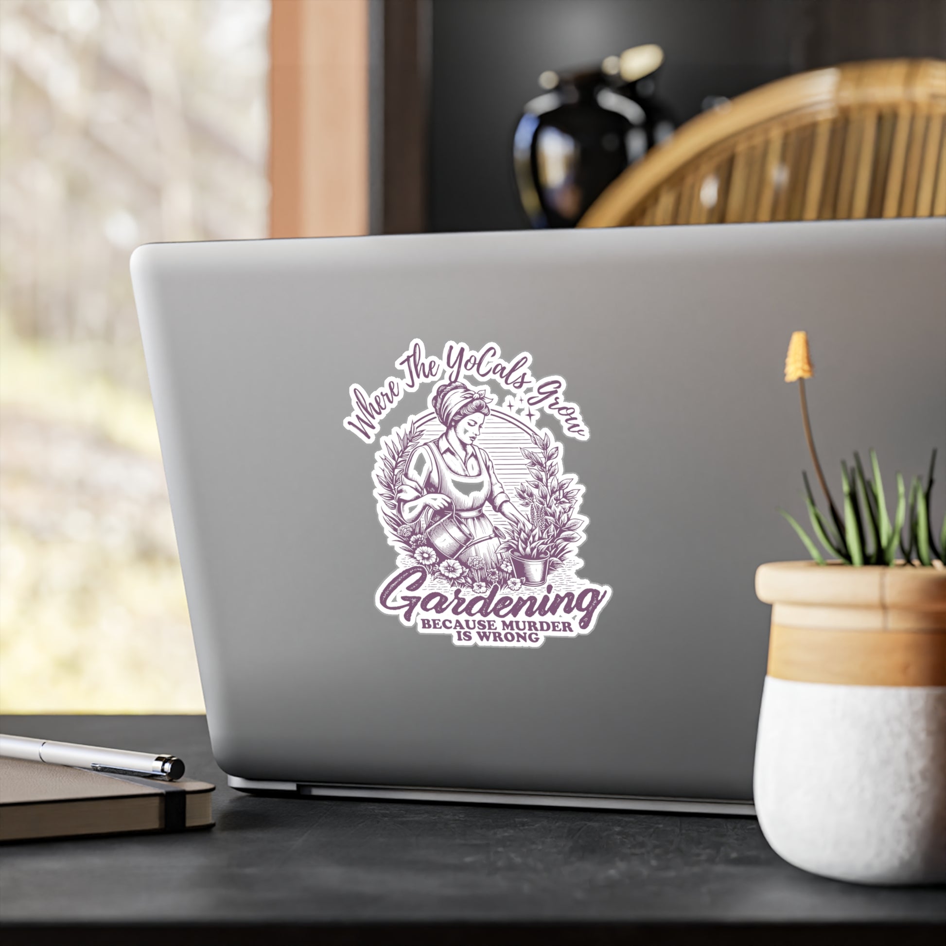Vinyl Decal Sticker - Where the YoCals Grow Garden Humor Tee