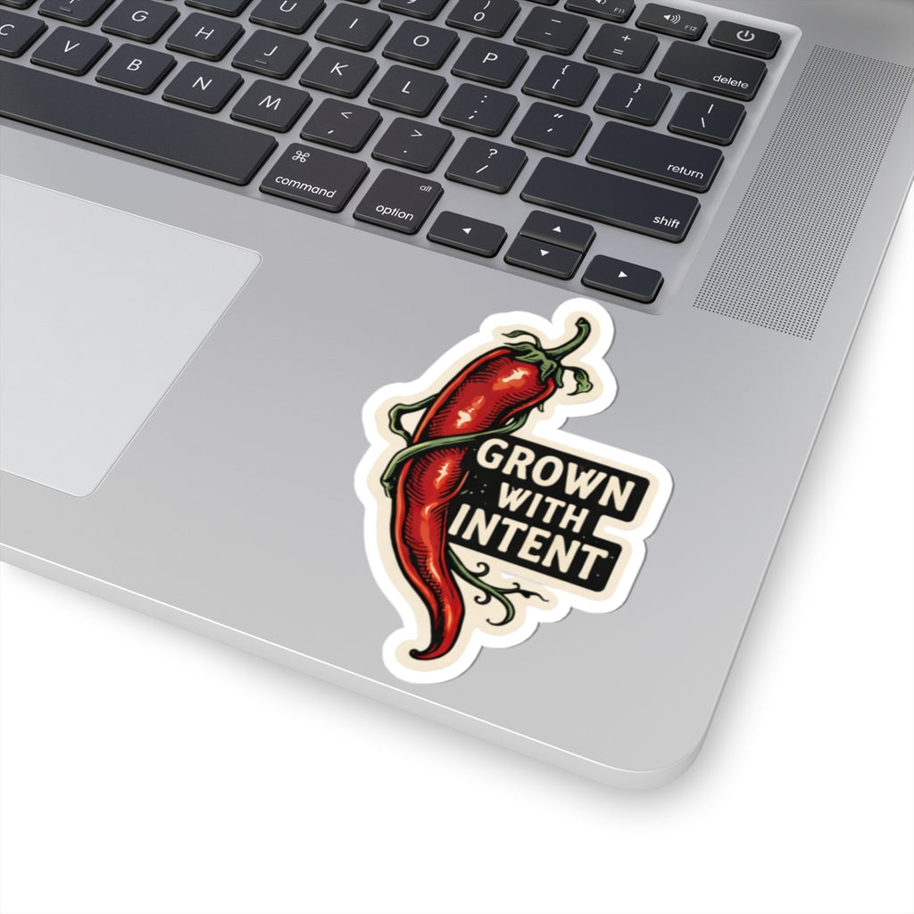 Grown With Intent Chili Pepper Kiss-Cut Sticker