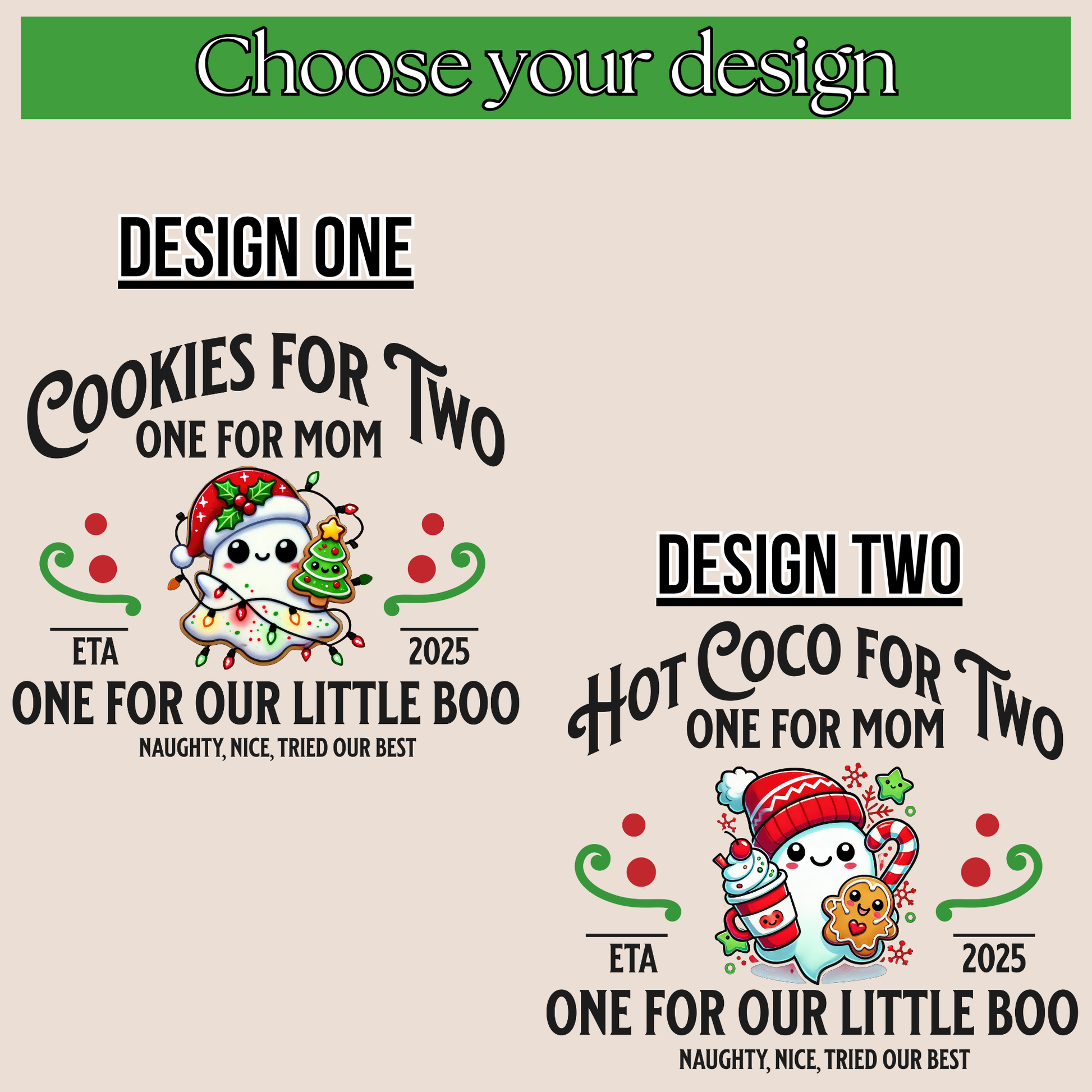 Christmas Birth Announcement Sweatshirt, Trendy Boho Ghost, Hot Chocolate, Cookies, Women's Gift, Unique Baby Announcement