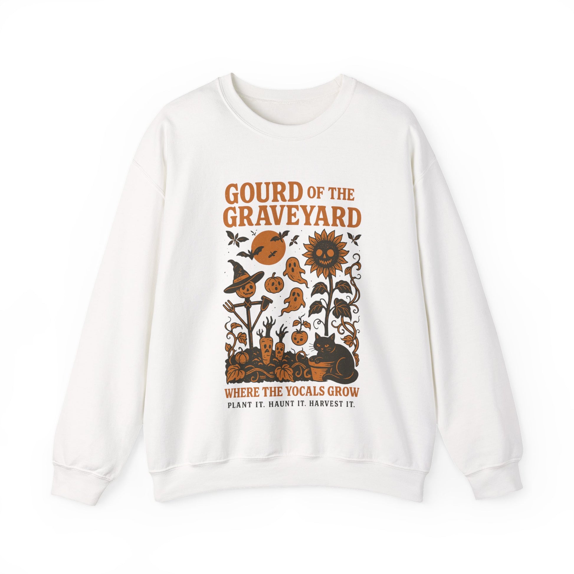 Gourd of the Graveyard Sweatshirt – Funny Halloween Garden Crewneck | Spooky Fall Harvest | Where the YoCals Grow