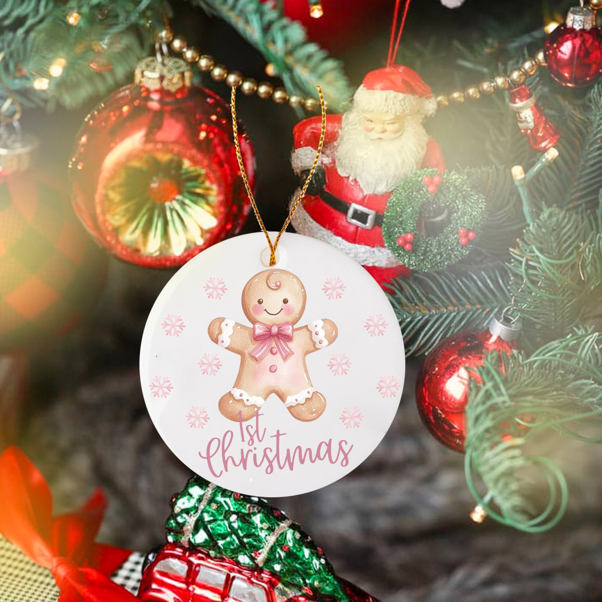 Personalized Christmas Ornament, 1st Christmas Keepsake, Holiday Decoration, New Baby Gift, Tree Ornament 2025
