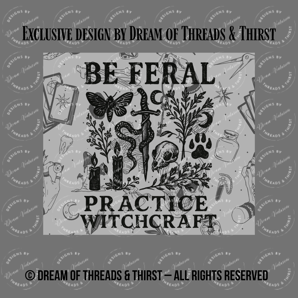 Mystical Witchcraft Tumbler, 20oz Skinny Tumbler, Be Fearless Drinkware, Gifts for Witches, Spooky Home Decor, Spiritual Mugs