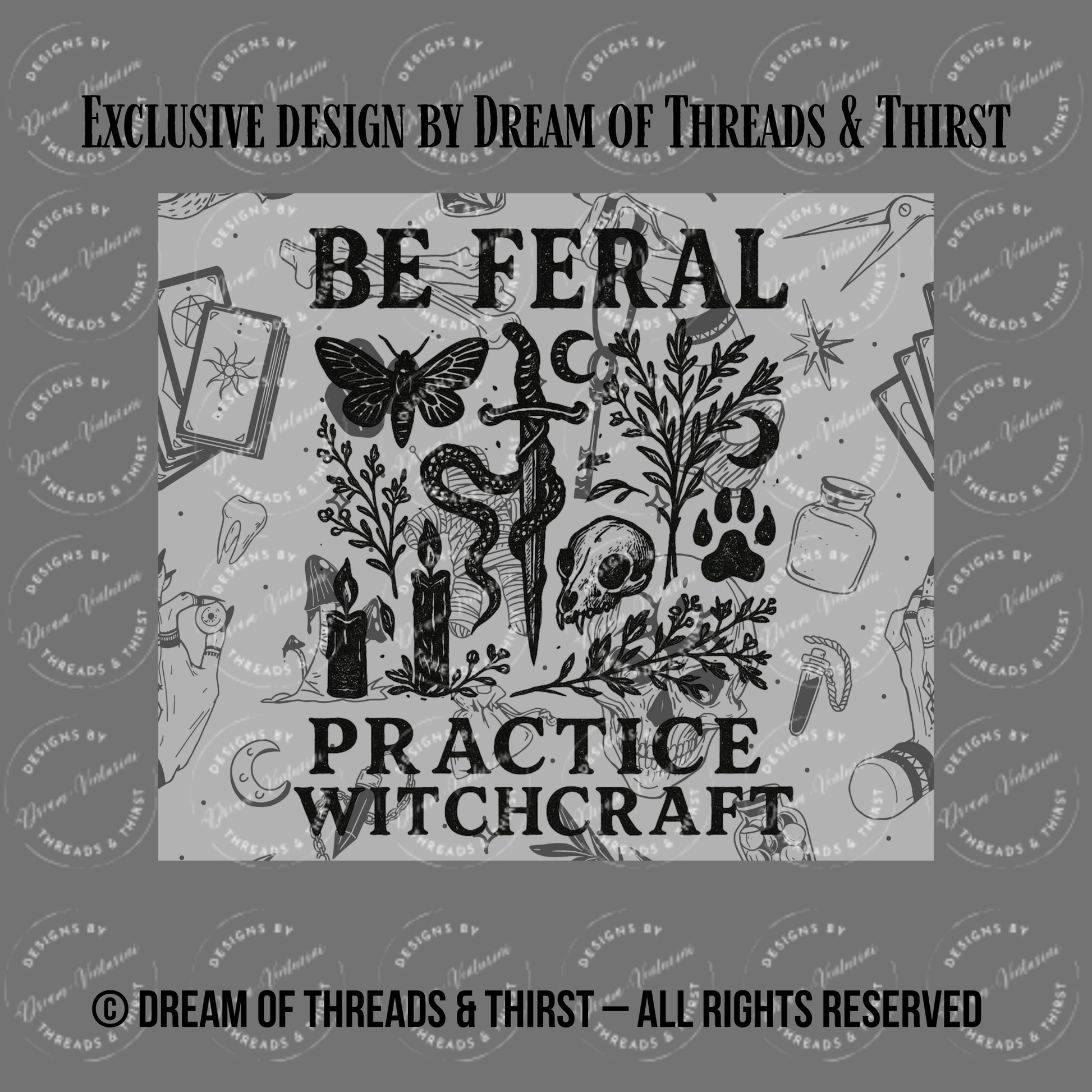 Mystical Witchcraft Tumbler, 20oz Skinny Tumbler, Be Fearless Drinkware, Gifts for Witches, Spooky Home Decor, Spiritual Mugs