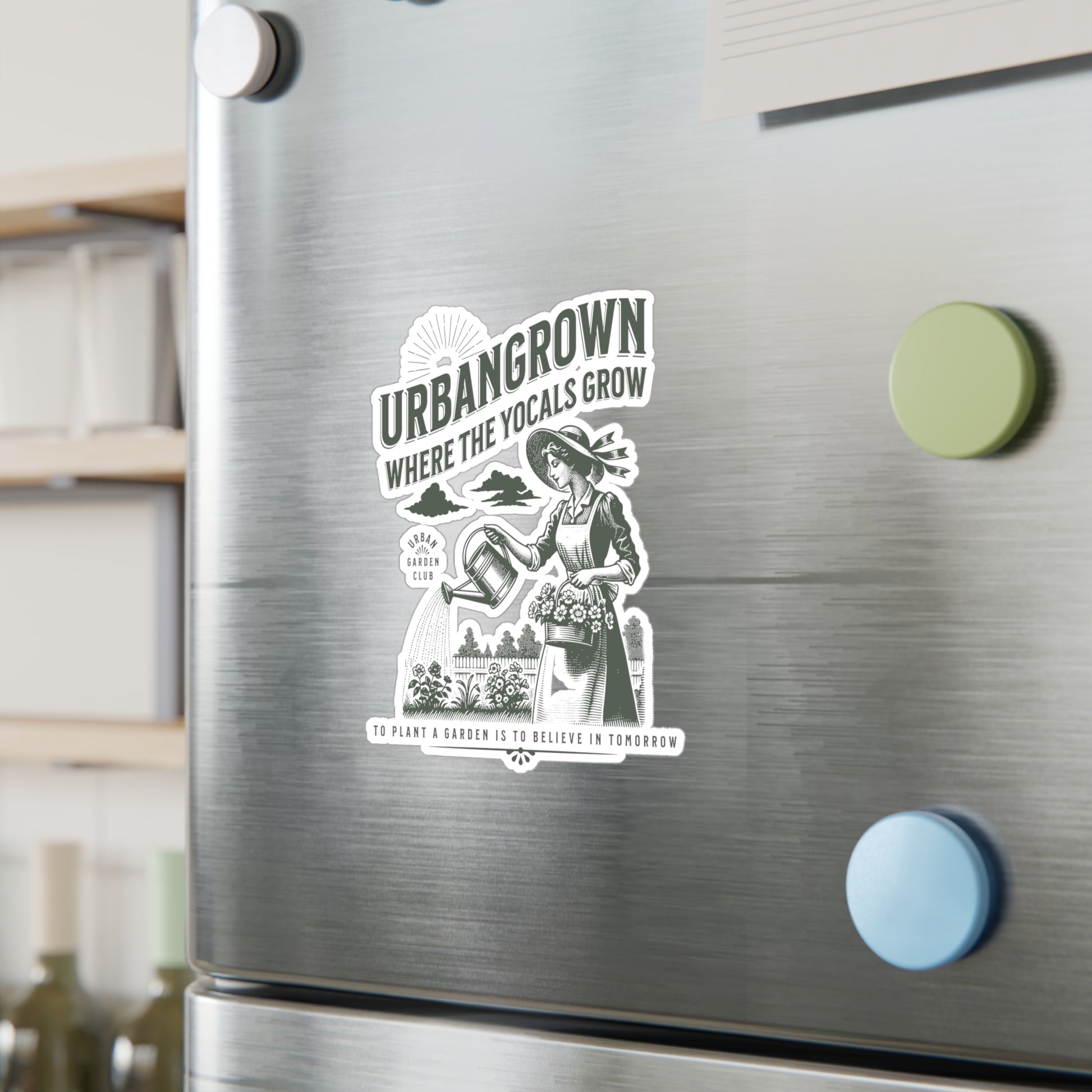 Vinyl Decal - Where The YoCals Grow - Urban Gardening and Farming