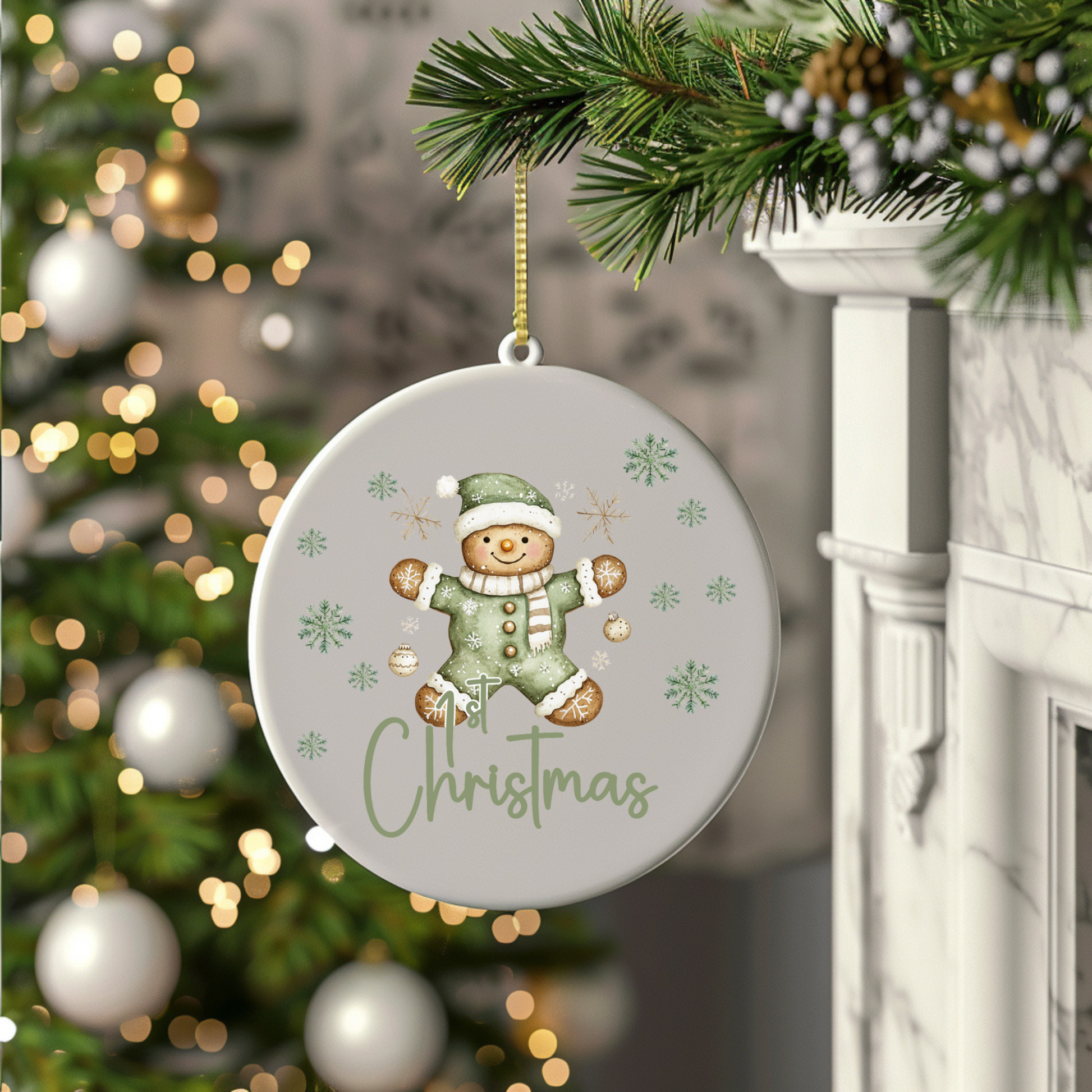 Personalized Christmas Ornament, 1st Christmas Keepsake, Holiday Decoration, New Baby Gift, Tree Ornament 2025