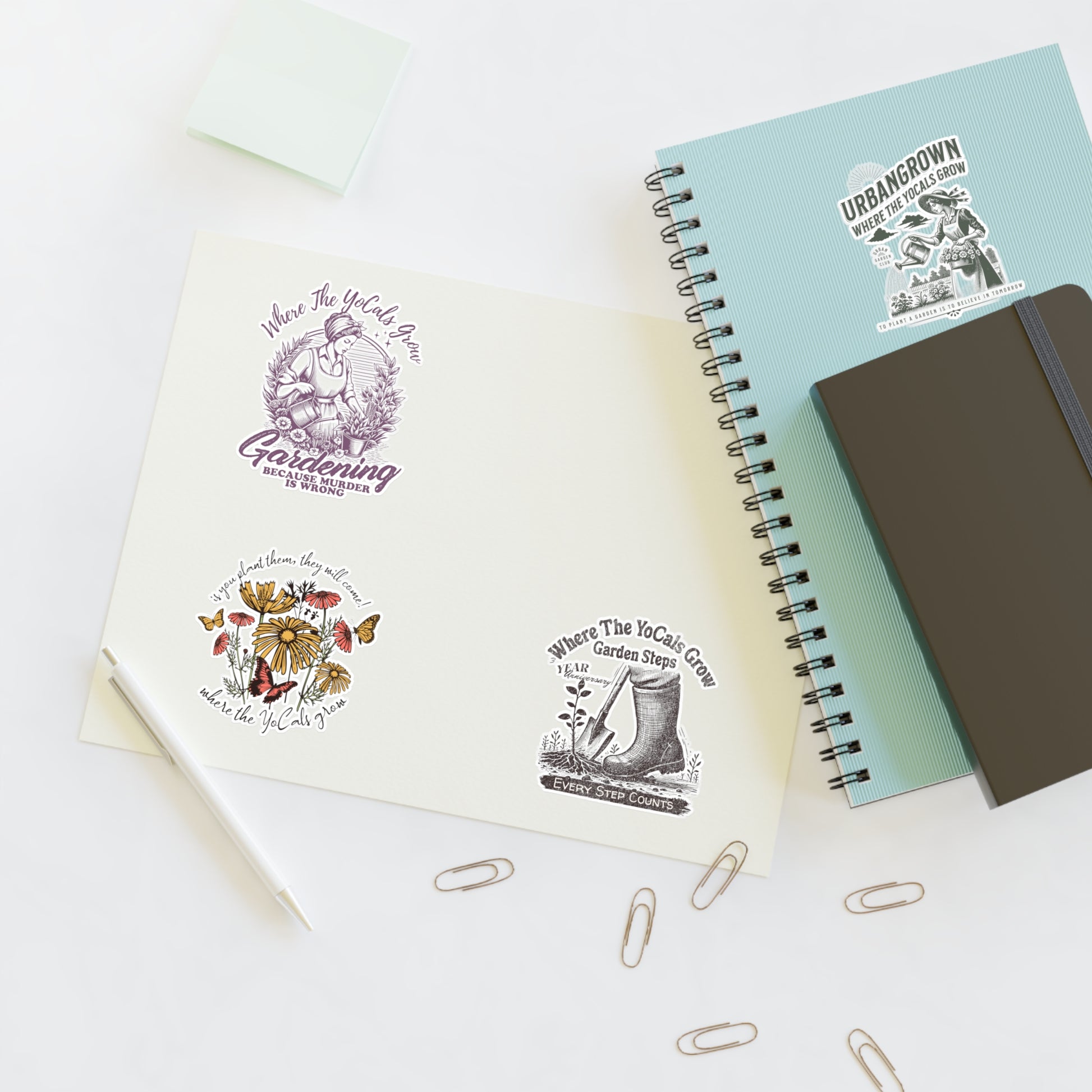 Decal Sticker Sheets - Where the YoCals Grow YouTube Channel Supporter Pack