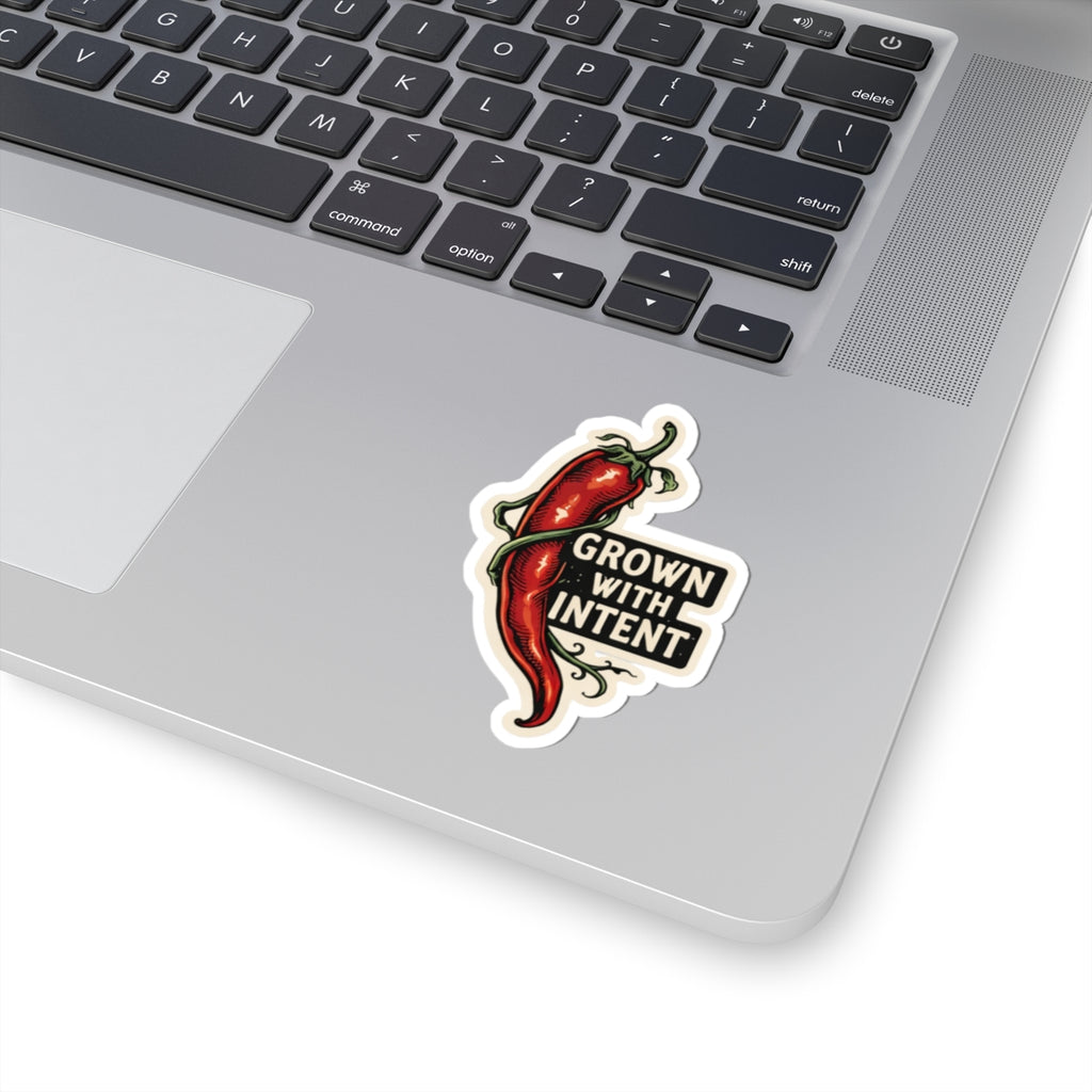 Grown With Intent Chili Pepper Kiss-Cut Sticker