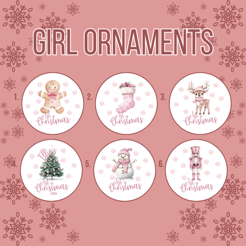 Personalized Christmas Ornament, 1st Christmas Keepsake, Holiday Decoration, New Baby Gift, Tree Ornament 2025